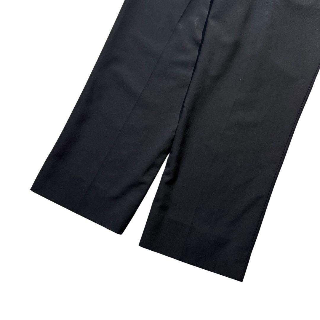 ピエールカルダン メンズ スラックス ビンテージ ワイドパンツ 黒 2タック