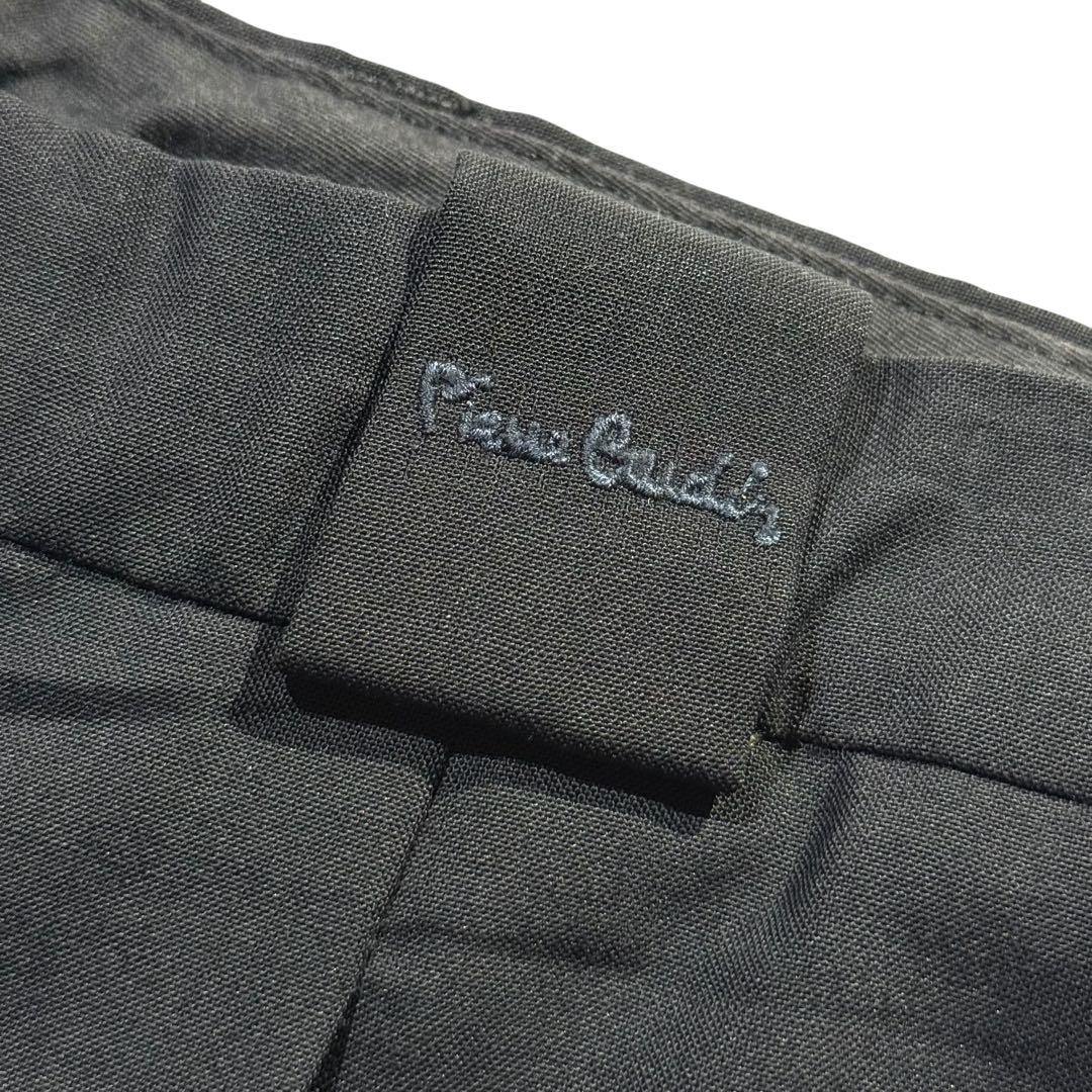 ピエールカルダン メンズ スラックス ビンテージ ワイドパンツ 黒 2タック