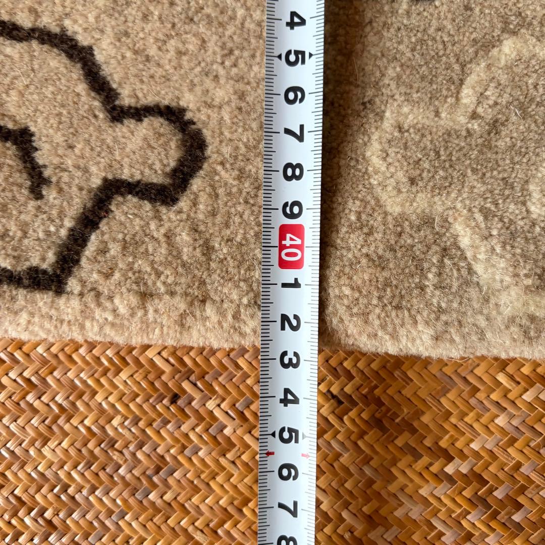 チベタンラグ　シートラグ　チェアマット　雲ナチュラル