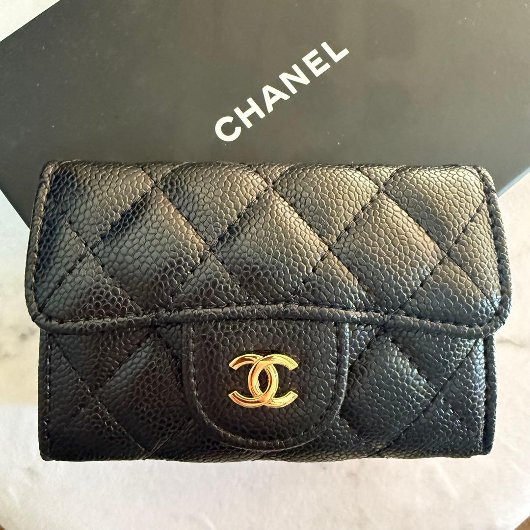 美品　CHANEL カードケース　ケース　財布　黒