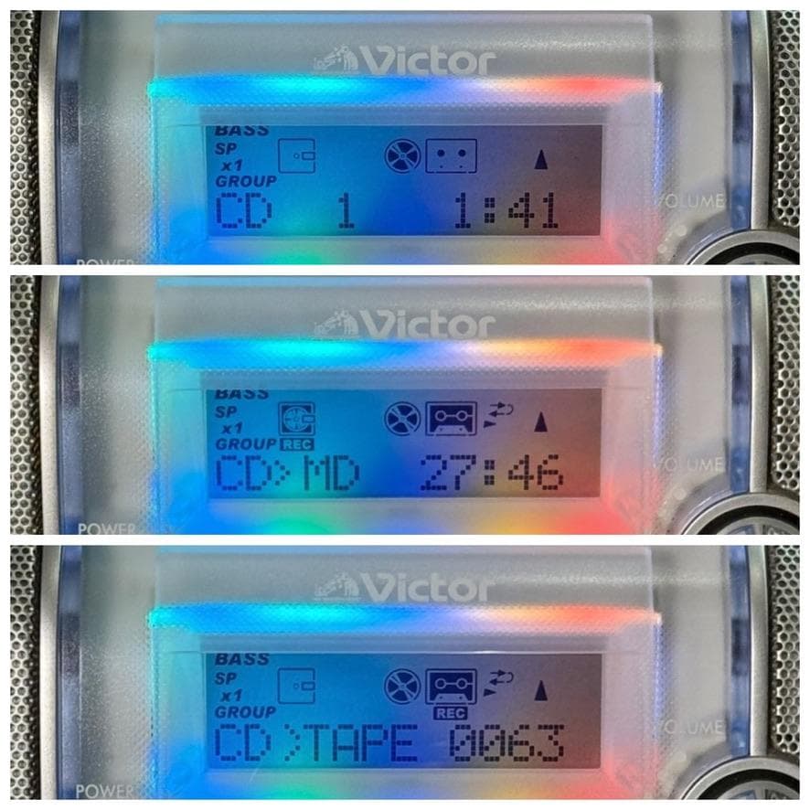 完動品 ビクター RC-L1MD-S Clavia CD/MDポータブルシステム