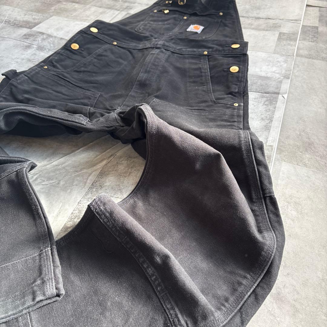 Carhartt ブラックオーバーオール　W32 L30