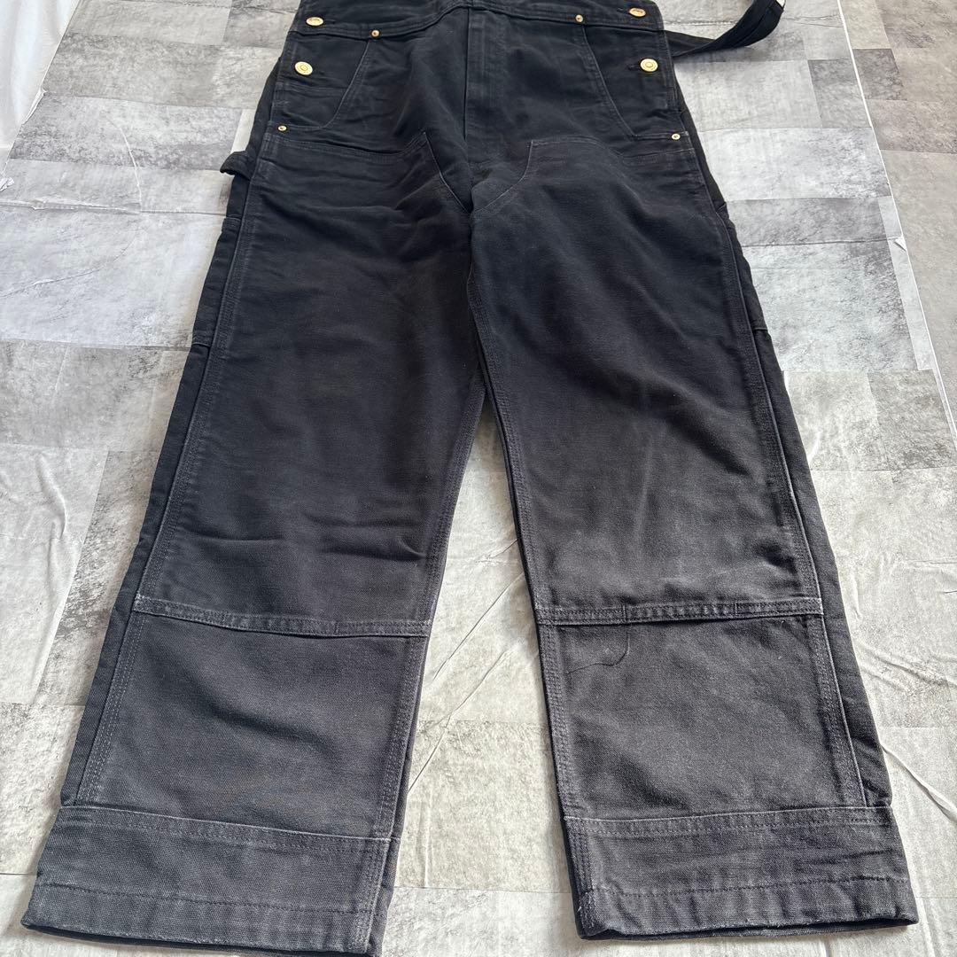 Carhartt ブラックオーバーオール　W32 L30