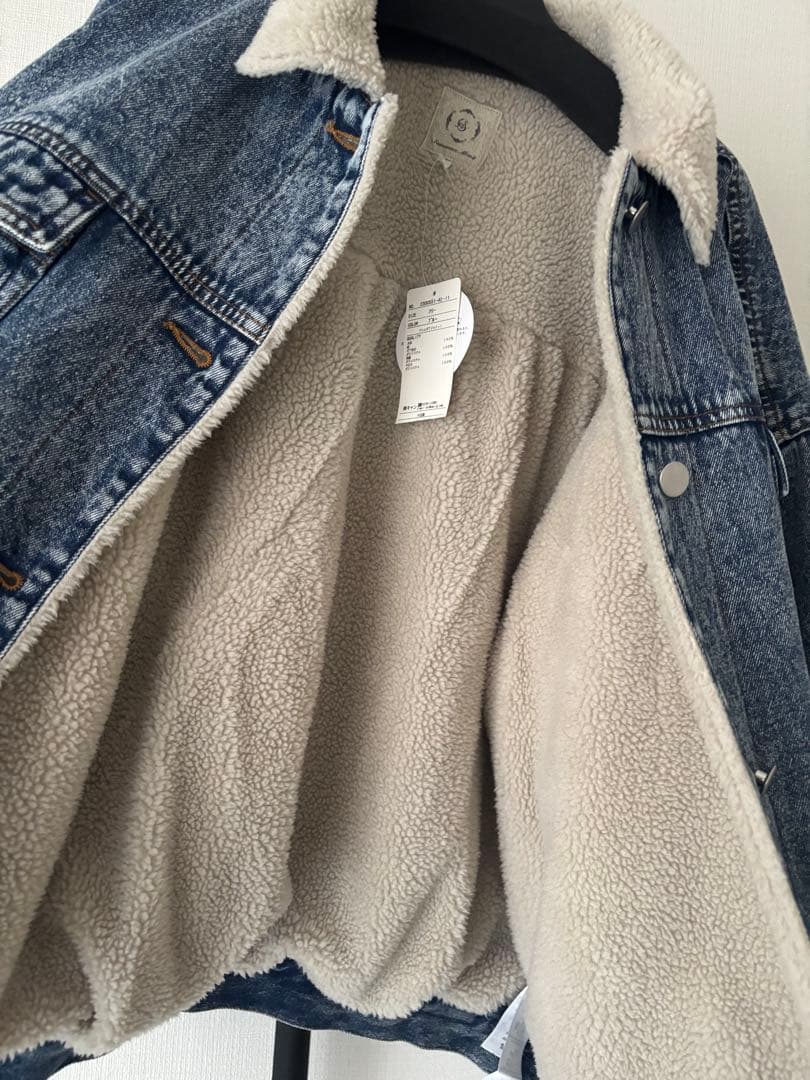 サマンサモスモス デニムボアジャケット　ブルー　新品