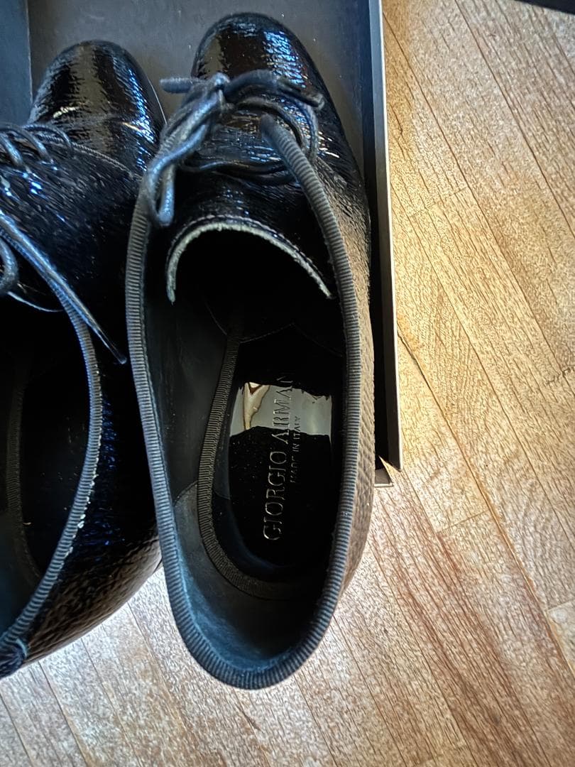 GIORGIO ARMANI エナメルドレスシューズ