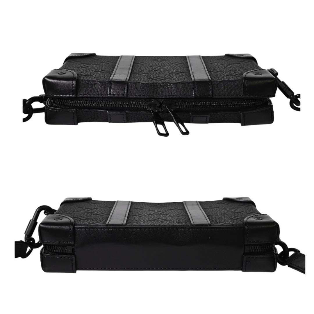 【新品同様】ルイヴィトン ブラック ショルダーバッグ ソフトトランク ウォレット