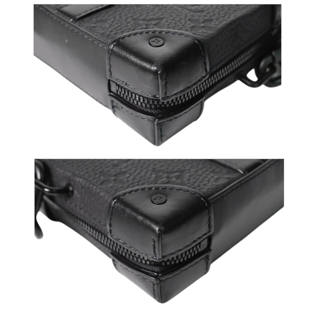 【新品同様】ルイヴィトン ブラック ショルダーバッグ ソフトトランク ウォレット