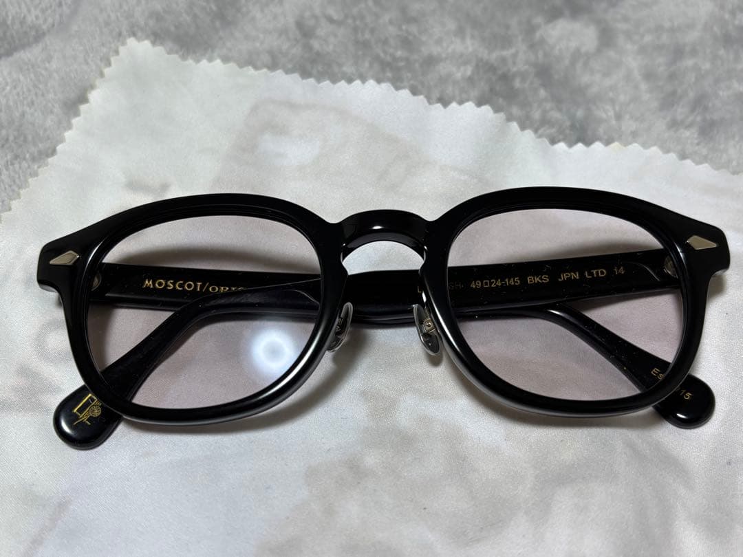 美品　MOSCOT LEMTOSH JPN LTD 49mm 度無しレンズ