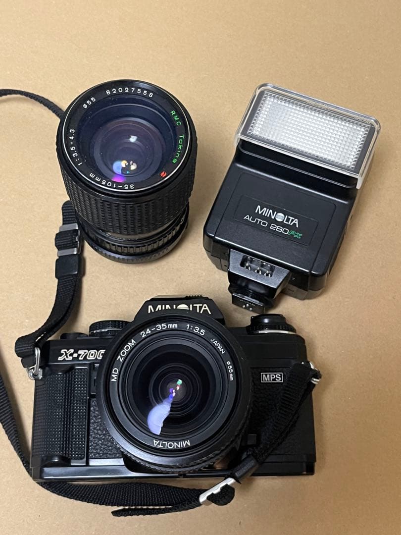 MINOLTA X-700 動作未確認　レンズ付き　ストロボ付き