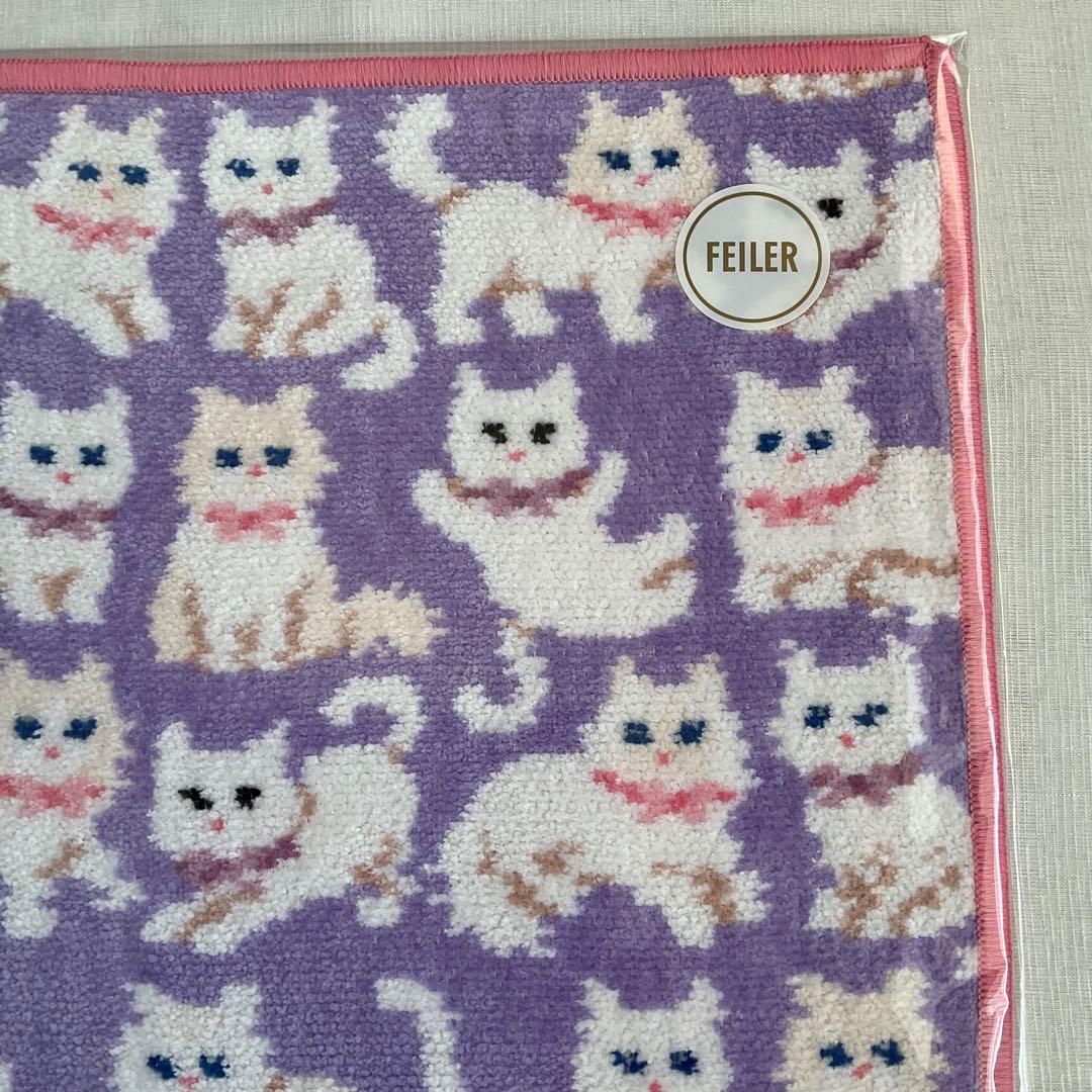 フェイラーハンカチ＊モフモフネコチャン　２枚セット【完売品】栞付き＊新品未使用