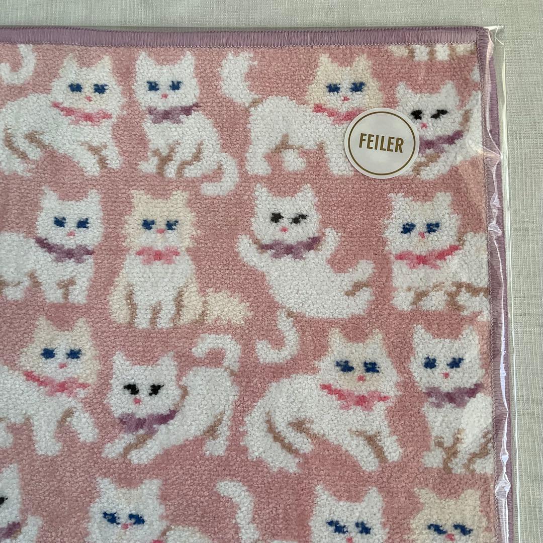 フェイラーハンカチ＊モフモフネコチャン　２枚セット【完売品】栞付き＊新品未使用