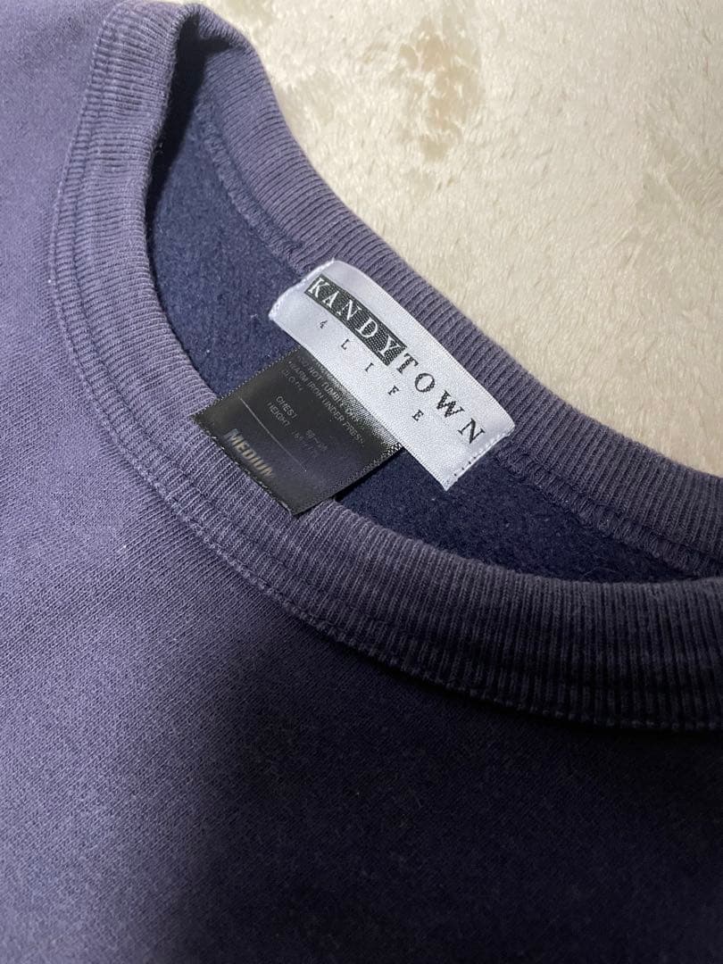 KANDYTOWN ロゴ スウェット セットアップ ネイビー×イエロー