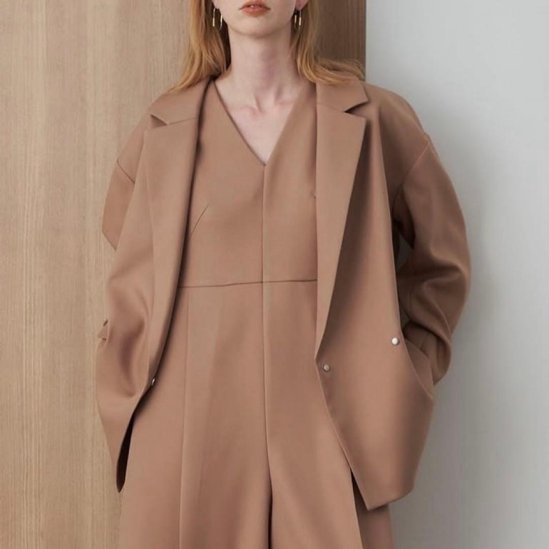 オーバーサイズテーラードジャケット ベージュ ELENDEEK