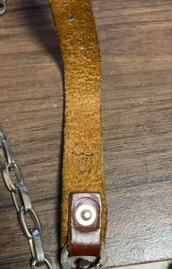 HTCレザー ウォレットチェーン ブラウン シルバー