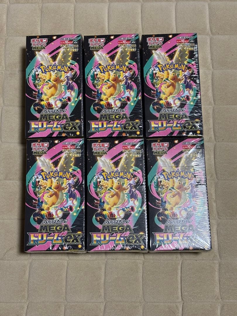 シュリンク付き】 即日発送　ボケモンカード MEGA ドリームex 6BOX