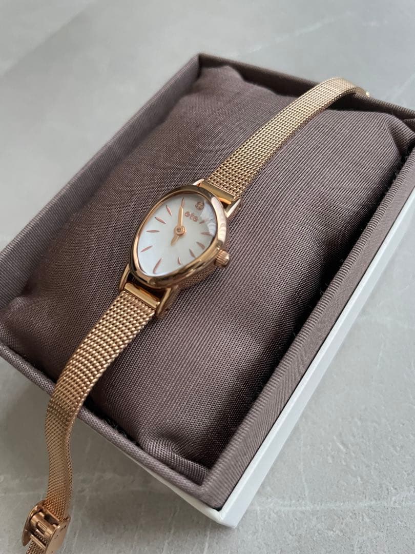 【購入証明証あり】ete ダイヤモンド ジェムフェイス メッシュベルト ウォッチ