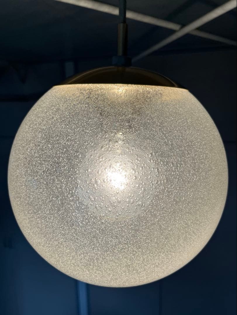 ヴィンテージ　ガラスボール　ペンダントランプ　ミッドセンチュリー　スペースエイジ