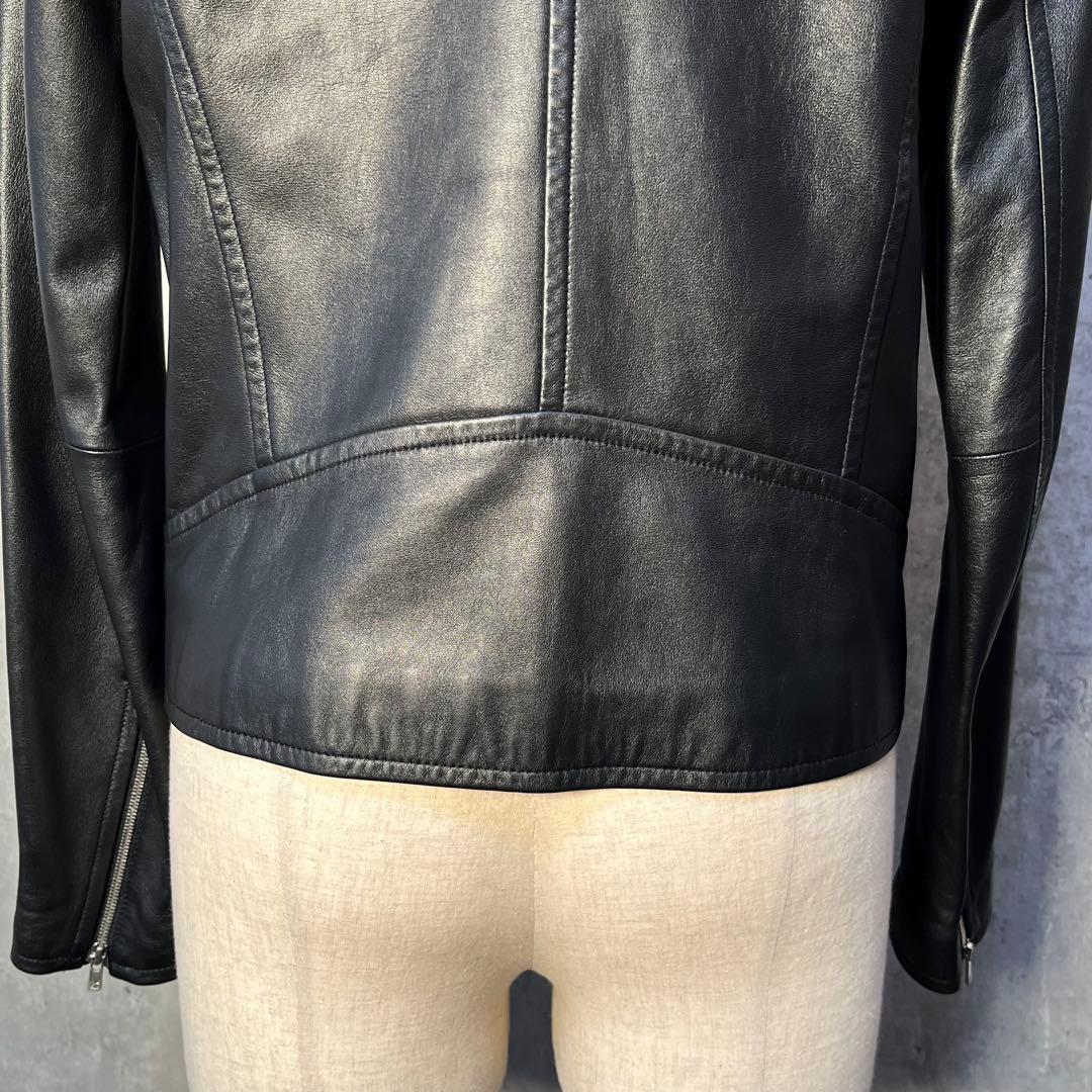 美品☆エストネーション 本革 羊革 ラムレザー ライダースジャケット 柔らかい革