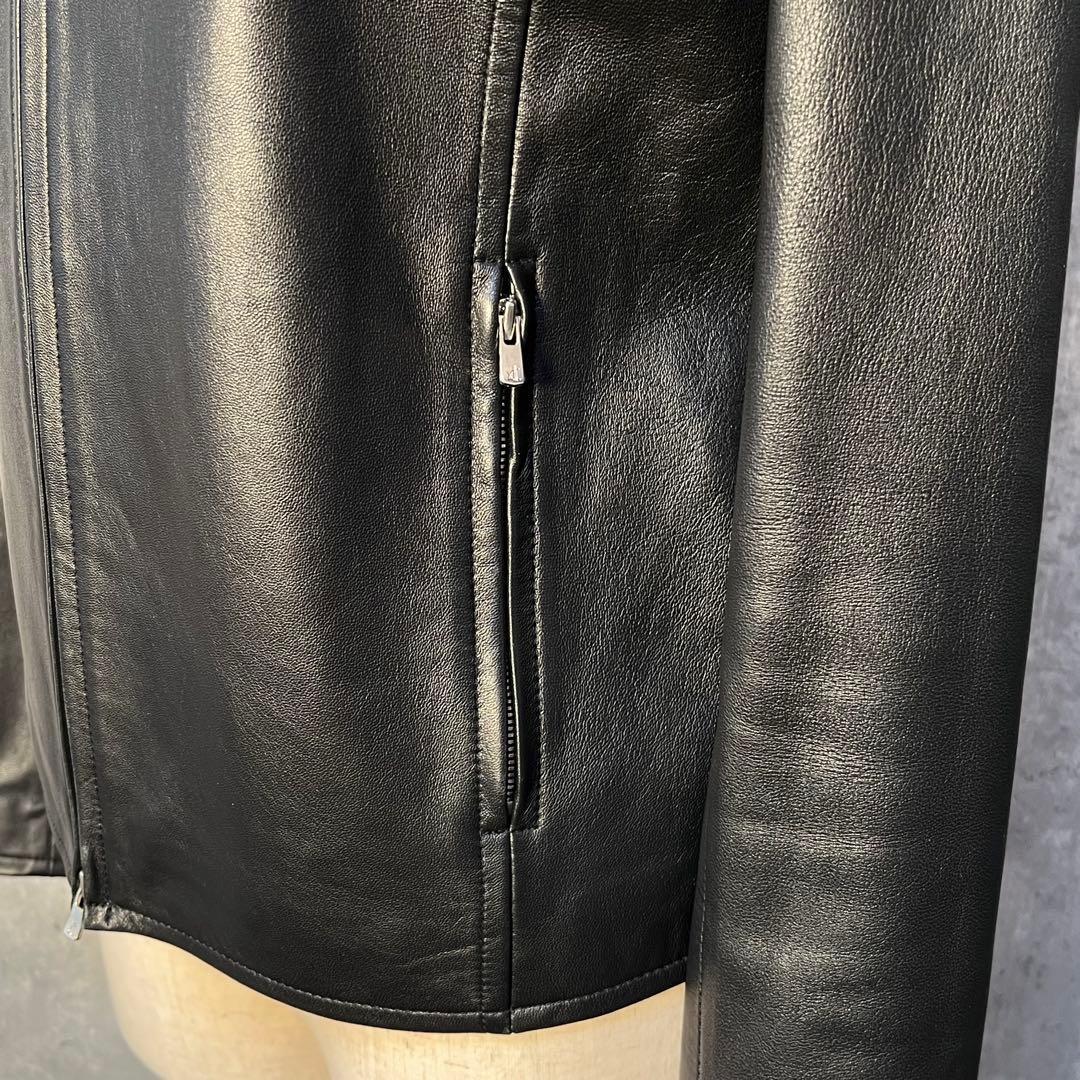 美品☆エストネーション 本革 羊革 ラムレザー ライダースジャケット 柔らかい革