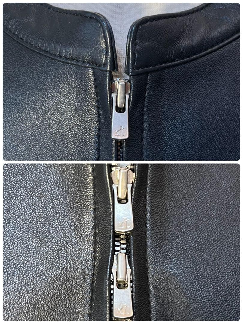 美品☆エストネーション 本革 羊革 ラムレザー ライダースジャケット 柔らかい革