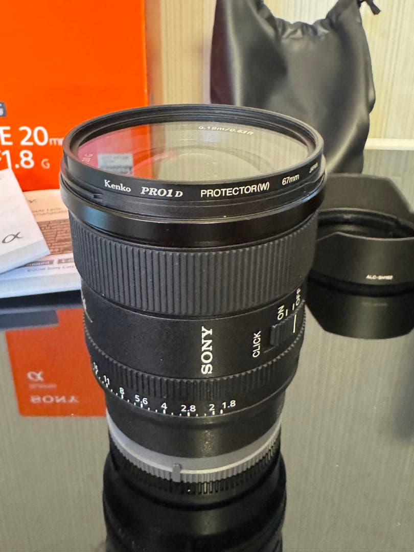 【ほぼ新品】SONY FE 20mm F1.8 G レンズ