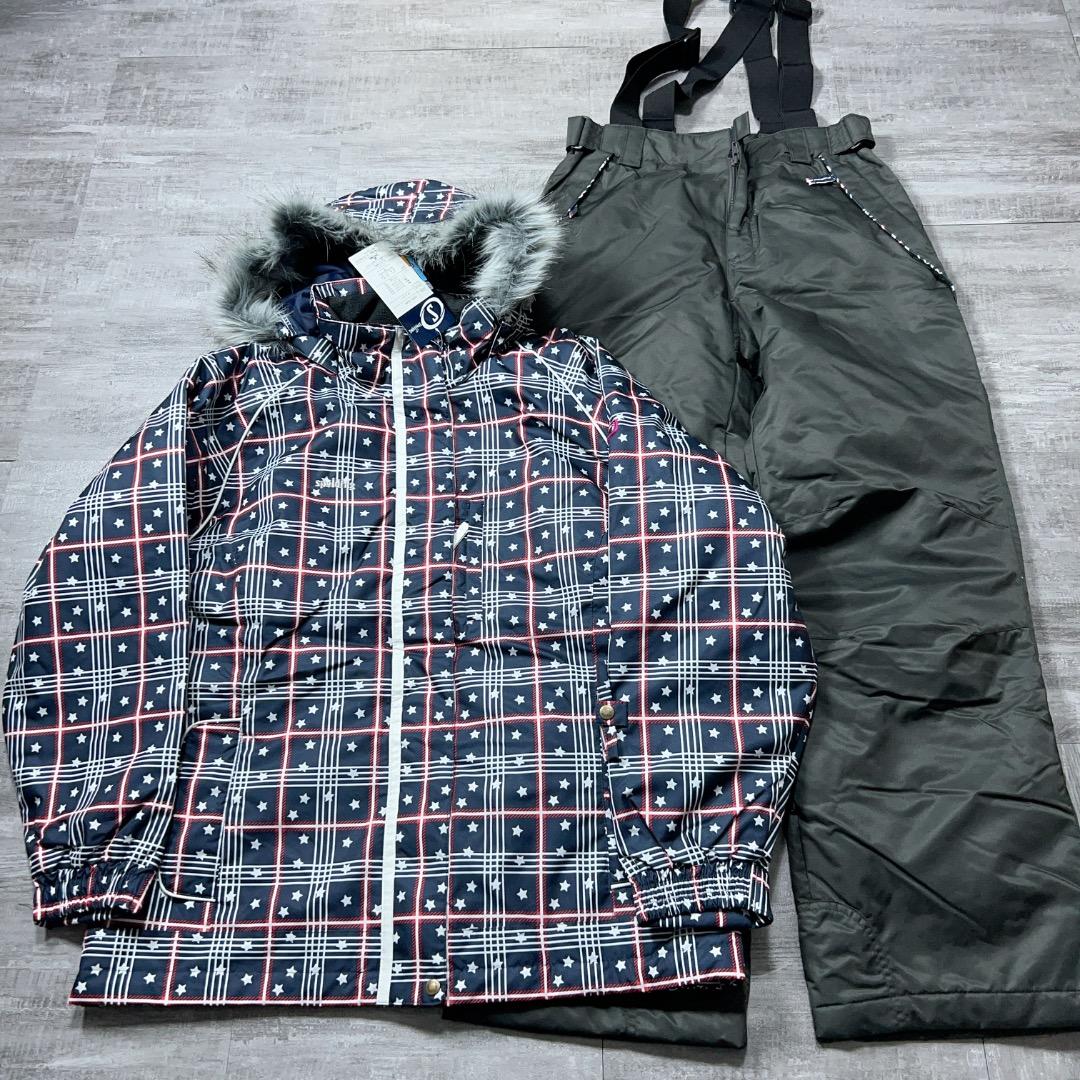 未使用品☆ スキーウェア 上下セット レディース M スポルディング ファー