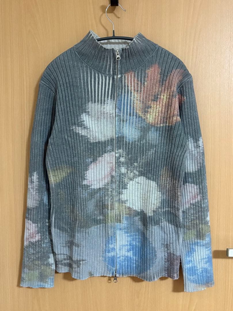 MARTE sahara アートプリントリブニット