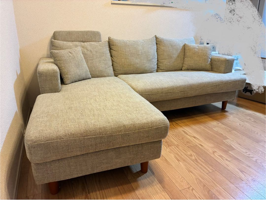 3人掛けカウチソファ ハイバックソファ[幅183] LOWYA