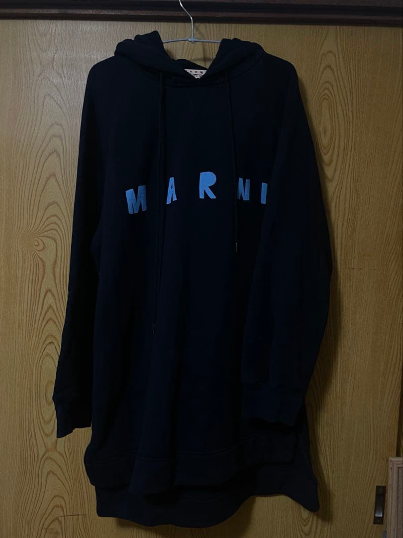 MARNI フード付きスウェット ネイビー
