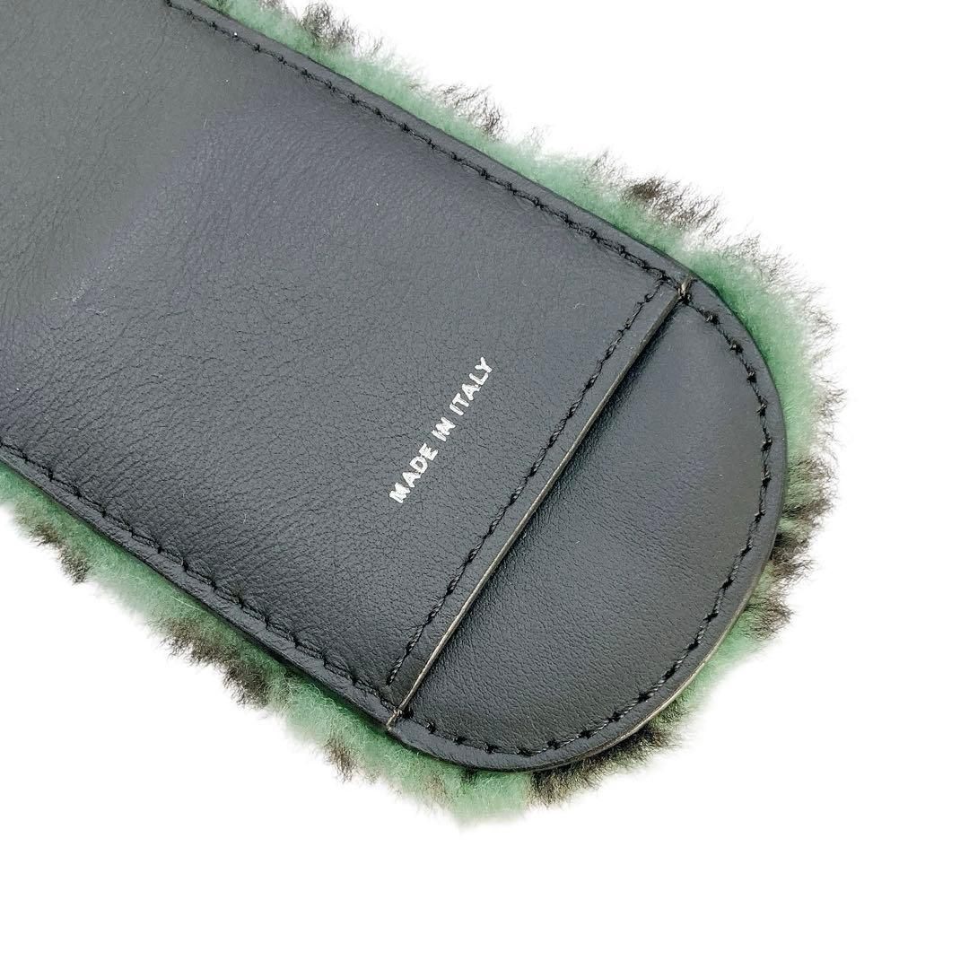 美品✨FENDI フェンディ　ショルダーストラップカバー　ズッカ　ウールボア