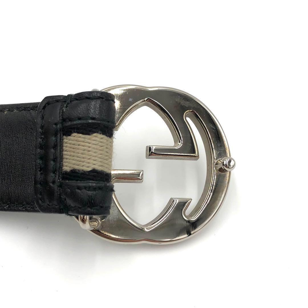 『GUCCI』グッチ インターロッキング レザーベルト / GG