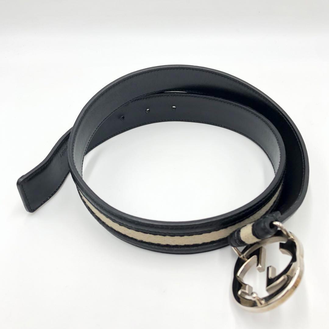 『GUCCI』グッチ インターロッキング レザーベルト / GG