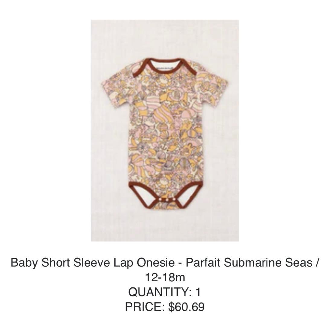 ロンパース・カバーオール misha&puff Baby Short Sleeve Lap Onesie