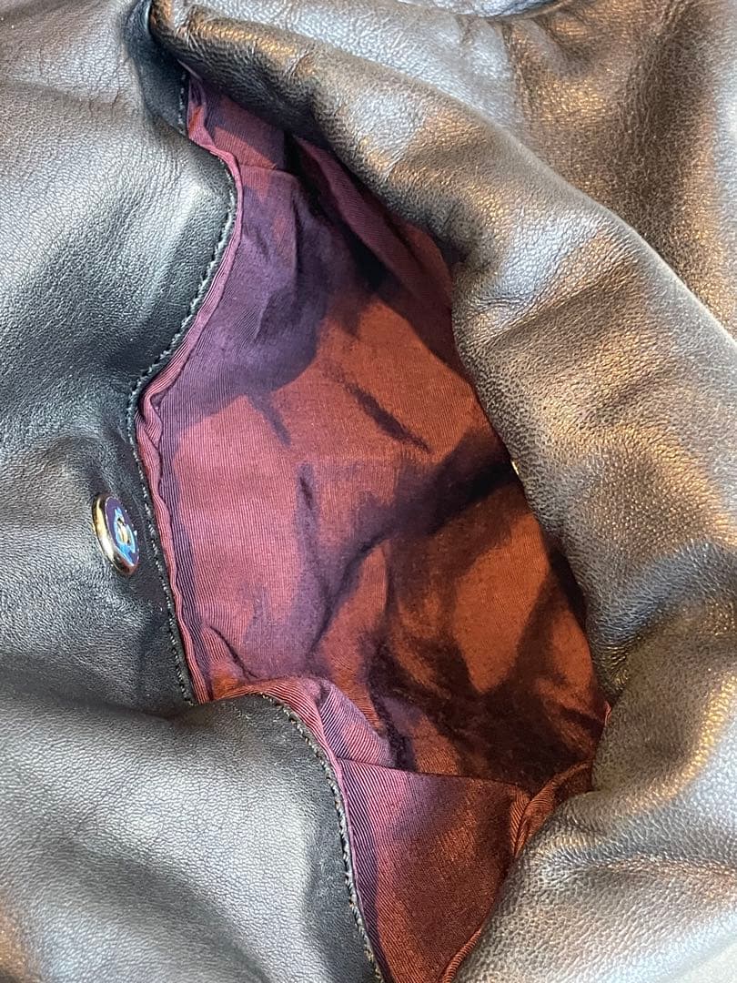 【美品】LOEWE ナッパレザー アナグラム　ハンドバッグ ブラック 黒