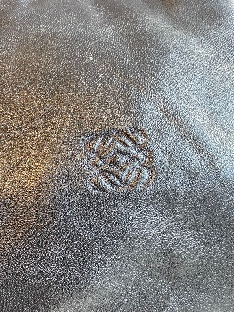 【美品】LOEWE ナッパレザー アナグラム　ハンドバッグ ブラック 黒