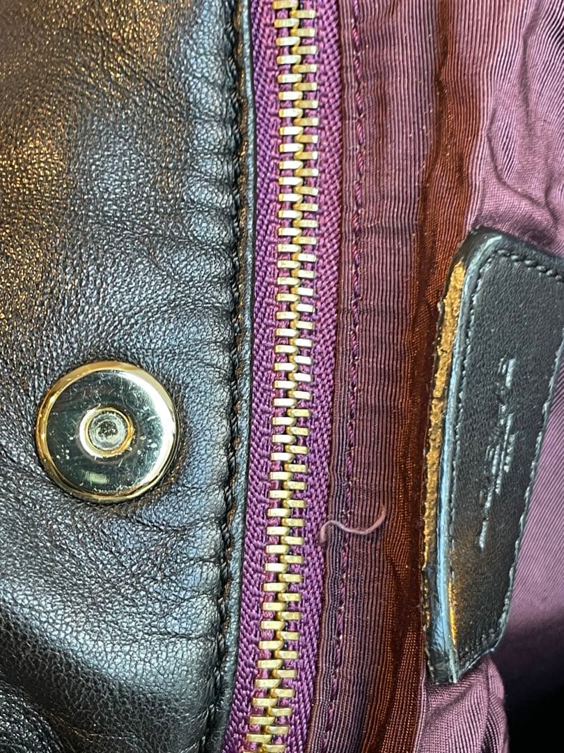 【美品】LOEWE ナッパレザー アナグラム　ハンドバッグ ブラック 黒