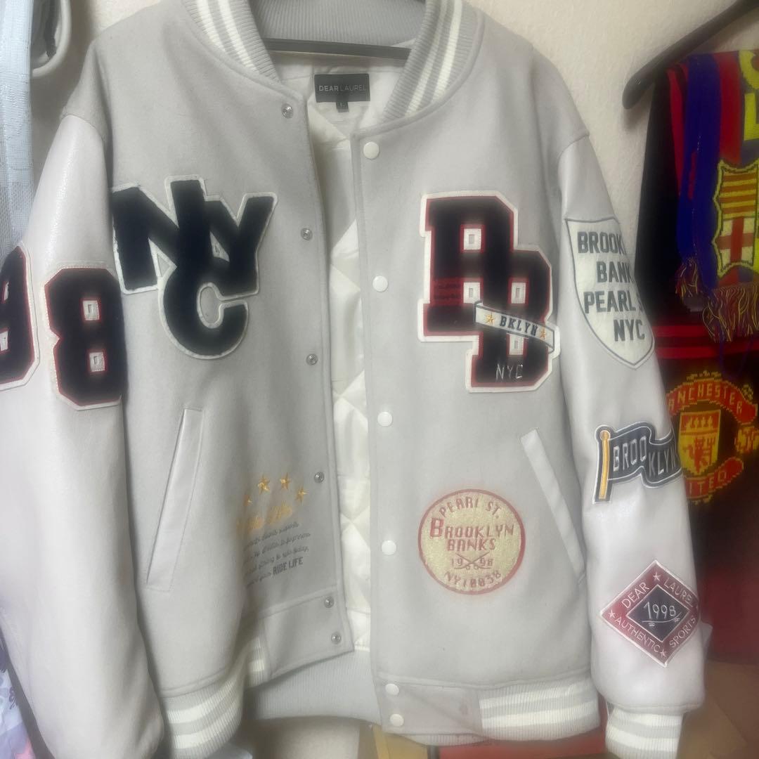 美品スタジャン ホワイト　限定品