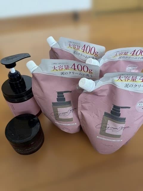 ココネ クレイクリームシャンプー400g 4つとリペアヘアマスクセット