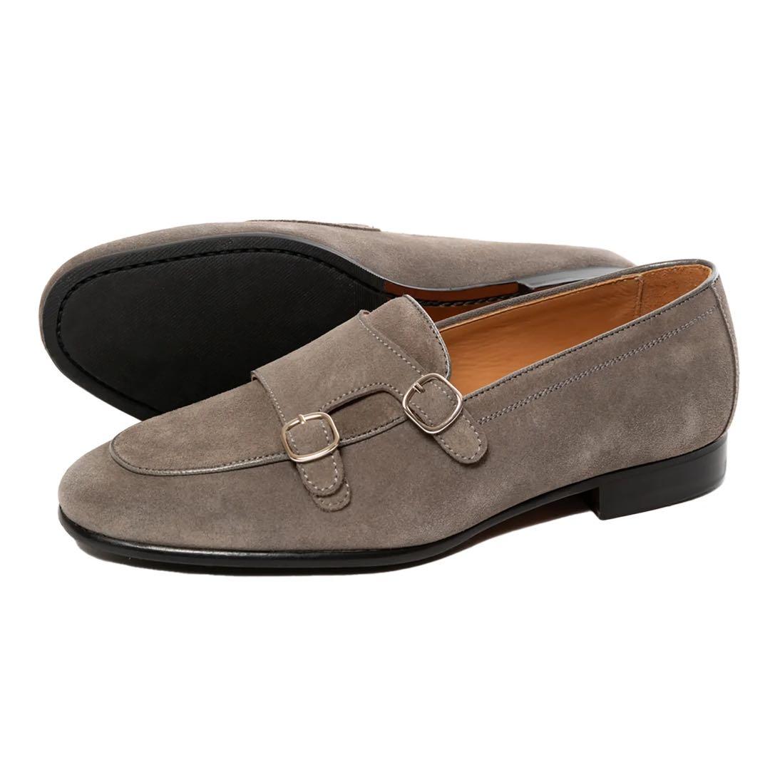 バーウィック　ダブルモンク　ローファー BERWICK 5111GOSG グレー