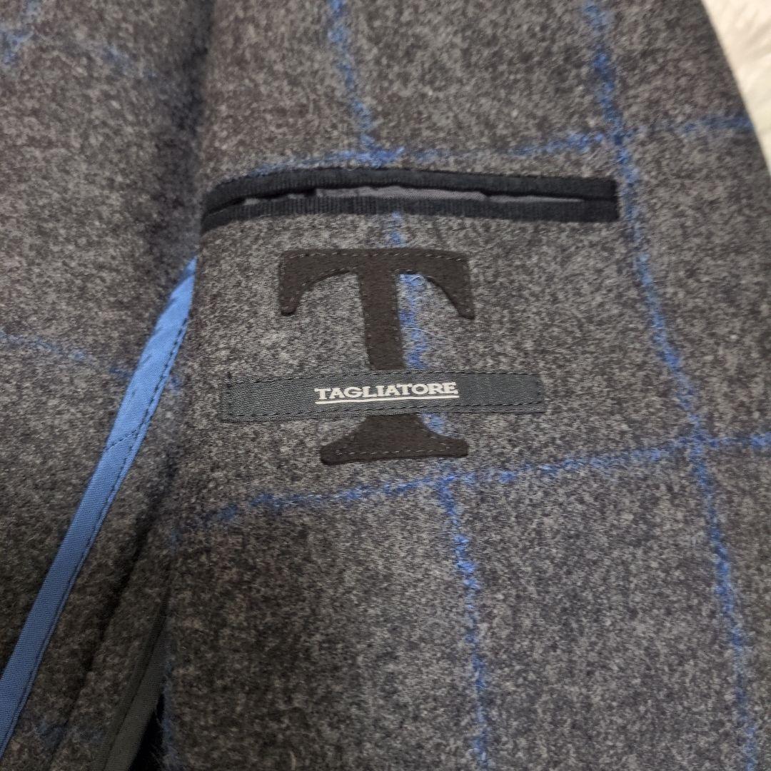 極美品　タリアトーレ　モンテカルロ　フランネル　48 グレー　ネイビー　チェック