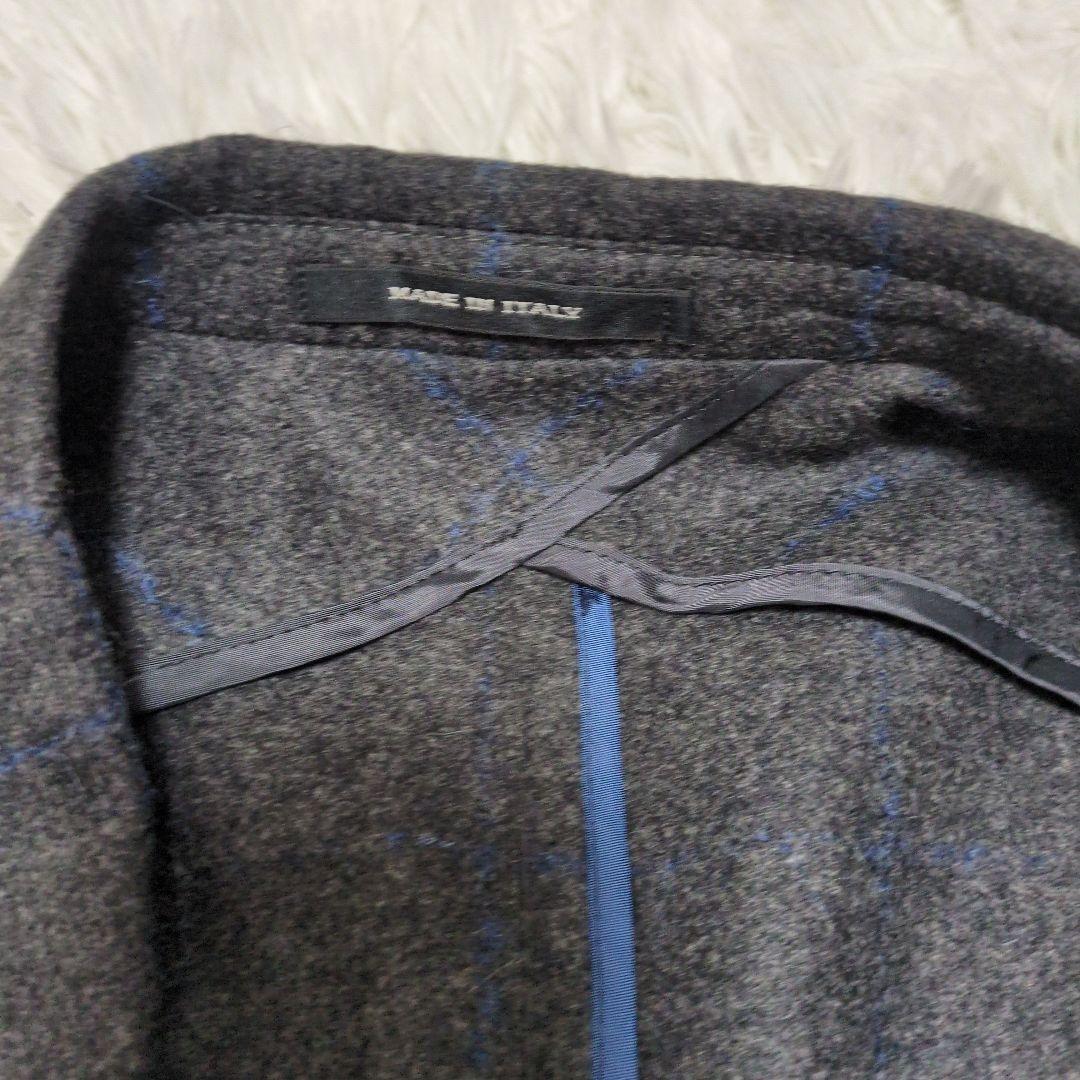 極美品　タリアトーレ　モンテカルロ　フランネル　48 グレー　ネイビー　チェック