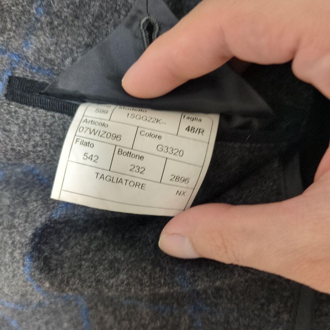 極美品　タリアトーレ　モンテカルロ　フランネル　48 グレー　ネイビー　チェック