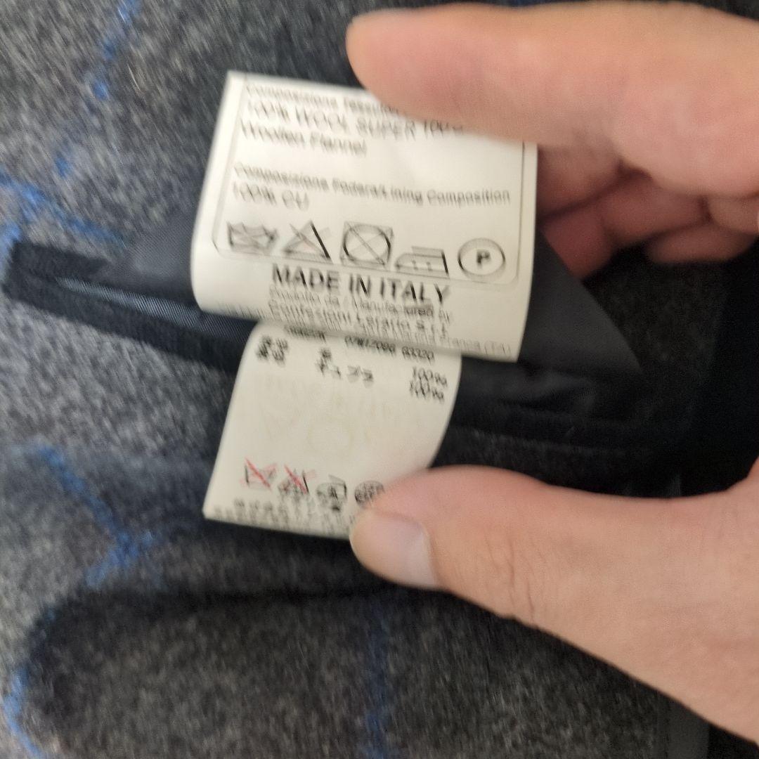 極美品　タリアトーレ　モンテカルロ　フランネル　48 グレー　ネイビー　チェック