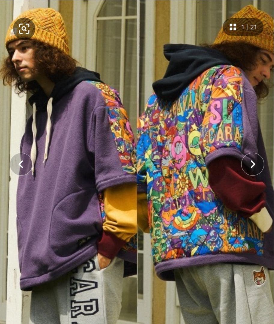 go slow caravan 中綿キルティングフリースワイドTEEセパレート