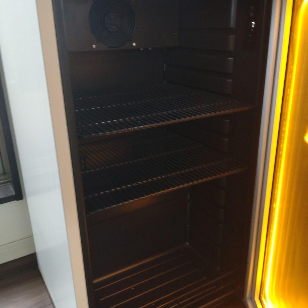 HCK 冷蔵庫 小型 92L ドリンク用 LEDネオン
