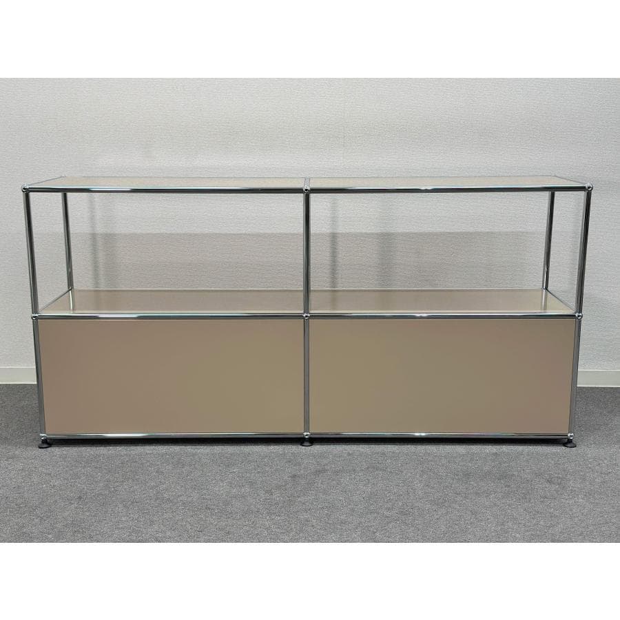 再入荷！正規品！ほぼ未使用■USMハラー■キャビネットシェルフ2列2段　ベージュ