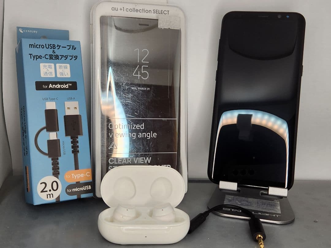 Galaxy S8+ 純正 ケース, buds及びmicroSD 付き
