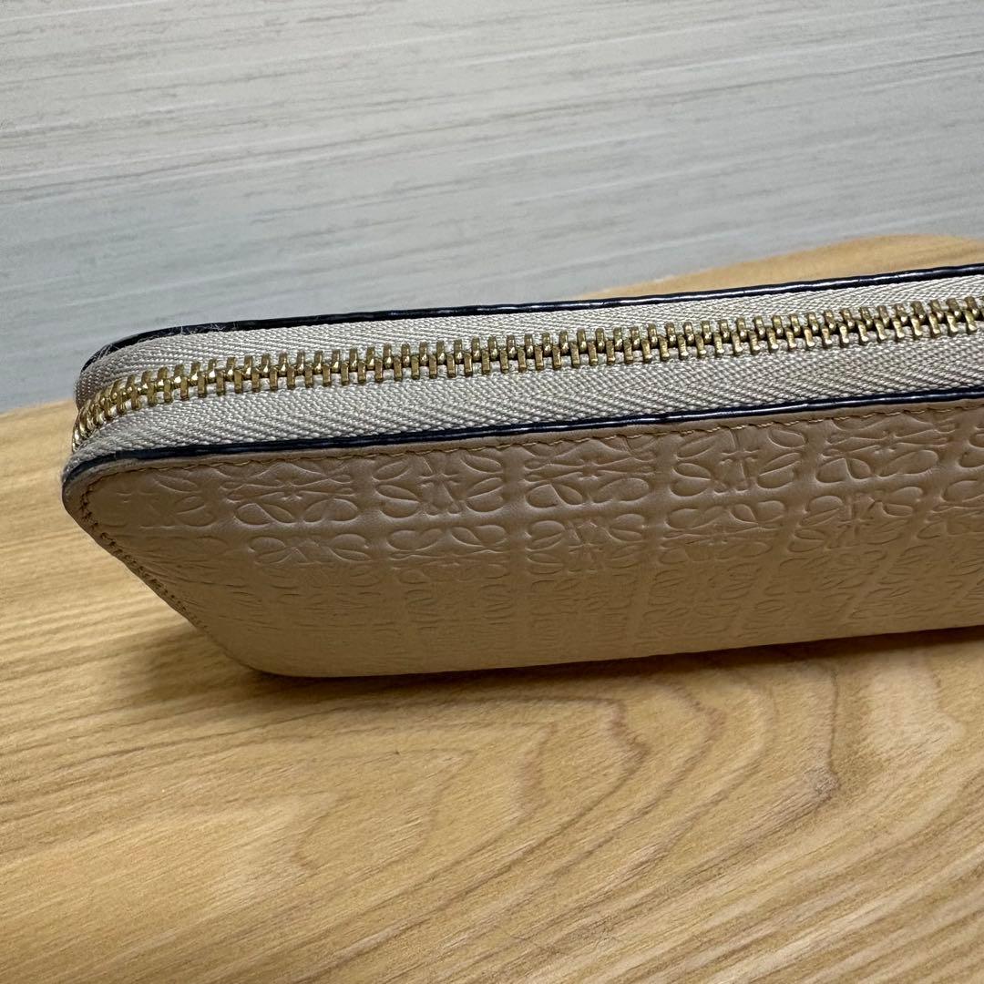 LOEWE リピートジップアラウンド　長財布　ベージュ