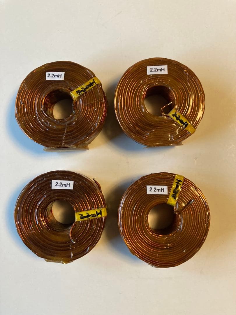 ネットワーク空芯コイル　φ1.6 低DCR 2.2mH 4個