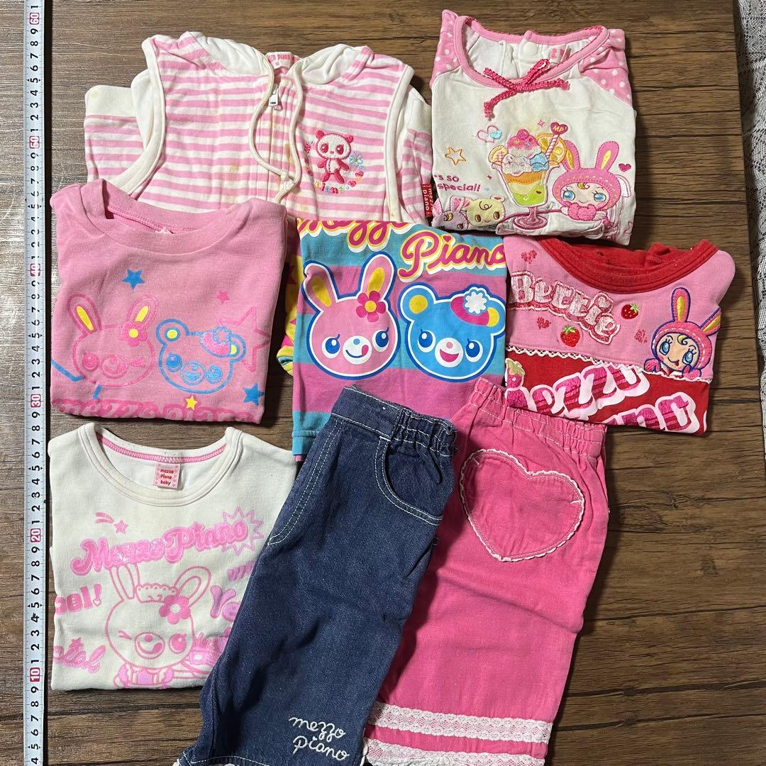 メゾピアノ　90サイズ衣類セット　みみぽぽ　Tシャツ、ズボン　おまけ付